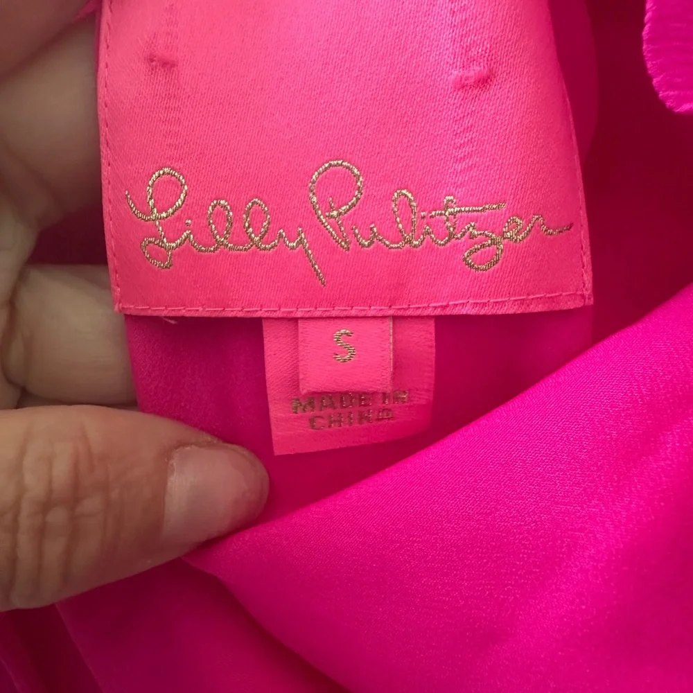 Lilly Pulitzer Vibrant Pink Asymmetrical Dress - Picture 7 of 9